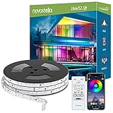 LED Lichtband Außen 16M, Novostella RGB Led Schlauch Sync mit Musik, Led Strip Outdoor Wasserdicht, LED Strip Aussenbereich mit App für Außen, Balkon, Garten, Weihnachten, Hochzeit, Party