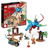 LEGO 71759 NINJAGO Drachentempel Set mit Spielzeug-Motorrad, 4 Minifiguren inkl. Kai und NYA, Drachen- und Schlangen-Figuren