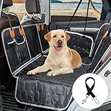 OneAmg Hundedecke Auto Rückbank,Kofferraumschutz Hund mit Mesh Fenster und Aufbewahrungstasche,Robuste, Kratzfeste, Wasserfeste Universal Hunde autositz, Autoschondecke für Hund (Schwarz)