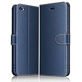 ELESNOW Hülle für iPhone 6 Plus / 6s Plus, Premium Leder Klappbar Wallet Schutzhülle Tasche Handyhülle mit [Magnetisch, Kartenfach, Standfunktion] für Apple iPhone 6 Plus / 6s Plus - 5.5' (Blau)