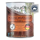 colourPlus® Holzschutzlasur (750ml, farblos) seidenglänzende Holzlasur Außen- Holz Grundierung - Holz Lasur - Holzlasur Aussen - Made in Germany