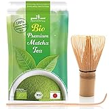 Bio Matcha Einsteiger Set: 30g Original Japan Bio Matcha + Matchabesen und Löffel