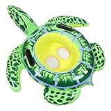 YANGSANJIN Schwimmendes Spielzeug für Kinder, Schildkröte, Schwimmring, Cartoon-Wassersitz, Baby-Sicherheitsring, Schwimmring, 3–8 Jahre alt (aufblasbar)