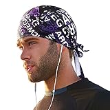 Arcweg Bandana Cap Laufmütze Atmungsaktiv Schnelltrocknend Kopftuch Pirat Kappe UV Schutz Bandanas mit verstellbar Band Radsport Fahrrad Kopfbedeckung Sommermütze Schweißabsorbierend UPF 50+