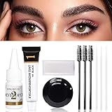 Lash & Brow Color Kit, 2-in1 Wimpern und Augenbrauen Färben Set Professionelles Semipermanentes Augenbrauen Laminierungs Kit Lash Eyebrow Coloring Set DIY Perm Kit für Salon & Heimgebrauch