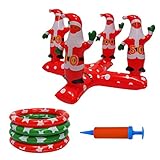 TOYANDONA Weihnachtsring-Wurfspiel aufblasbares Weihnachtsmann-Ring-Wurfspiel für Familie Weihnachten Party Spiele