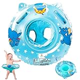 Baby Schwimmring Verstellbare Aufblasbare aufblasbare Schwimmen Float Kinder Schwimmring Schwimmtrainer für Kinder 6 Monate bis 36 Monate (Blau)