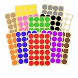 Dot Sticker, Farbetikett, 32 mm Dot Sticker, 16-farbig oder monochrom -zufällige Farbe-Codieretikett, 384 Markierungspunkte