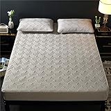 JIANINGHOME Mikrofaser Gesteppte Matratzenauflage Matratzenschoner Unterbett - atmungsaktiv, wärmeregulierend - Bettauflage Matratzenschutz Soft-Topper,180x220+30cm