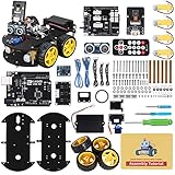 ELEGOO Smart Robot Car Kit V4.0 Kompatibel mit Arduino IDE Elektronik Baukasten mit Kamera, UNO R3 , Line Tracking Modul, Ultraschallsensor, Auto Roboter Spielzeug für Kinder