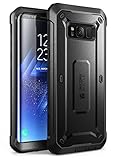 SUPCASE Outdoor Hülle für Samsung Galaxy S8 Hülle 360 Grad Handyhülle Bumper Case Schlagfest Schutzhülle Cover [Unicorn Beetle Pro] mit eingebautem Displayschutz und Gürtelclip (Schwarz) - 6.2 Zoll