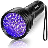 YOUTHINK UV Schwarzlicht Taschenlampe LED | 51 LEDs 395nm UV Lampe Mini Ultraviolett Licht Haustiere Urin-Detektor,für Banknoten, Bernstein,Urin von Hunde, Katzen Fleckendetektor