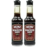 Heinz - 2er Pack Worcester Sauce in 150 ml Glasflasche (Würzsauce) - Worcestersauce zum Würzen und Verfeinern von Fleisch-, Fisch- und Gemüsegerichte