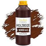 Creative Deco Holzbeize auf Wasserbasis | 1L | Walnuss Holz Farbe | Schnelltrocknender Lack | Ungiftig | Varnish Für Holz, Holzverkleidungen, Beton, Ziegel, Tapeten & mehr | Hocheffizient