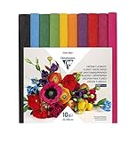 Clairefontaine 995001C Packung mit 10 Rollen, 25 x 100 cm, 160 g, zum Basteln von Blumen