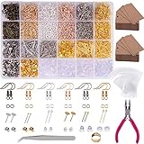 BQTQ Schmuck Basteln Zubehör, 4240 Stück Ohrring Machen Kit Ohrhaken Sprung Ringe Ohrstopper Ohrstecker, Ohrringe Basteln Zubehör DIY Ohrhänger Schmuck(6 Farben)