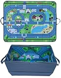 4 in 1 Kinder Organizer Kinder Aufräumsack Kinderspielzeug-Aufbewahrungsbeutel Spieldecke Spielzeug Speicher Tasche Spielmatte Faltbare Baby Aufbewahrungstasche Kinderwolldecke Kinderspielzeug