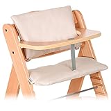 Hauck 2-tlg. Deluxe Sitzkissen für Alpha Hochstuhl - Sitzpolster/Sitzauflage/Sitzverkleinerer/Hochstuhlauflage (Beige)