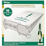 McFilter | 18 Staubsaugerbeutel geeignet für Vorwerk Kobold 135 136 135SC VK 135 und VK 136 Staubsauger mit Hygieneverschluss | 5-lagiger Staubbeutel aus Vlies | Beutel-Typ VO 8335