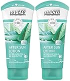 lavera After Sun Lotion Bio Aloe Vera,24h kühlende Feuchtigkeit,Intensive Pflege.Langanhaltende Bräune,vegan,Bio Pflanzenwirkstoffe,Naturkosmetik,Natural & innovative,Sonnenpflege 2er Pack(2 x 200 ml)