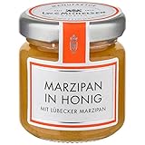 L.W.C. Michelsen - Marzipan in Honig -Mini- (50g) | cremig & aromatisch | natürlich, ohne Zusätze | hochwertiger Blütenhonig mit echtem Lübecker Marzipan