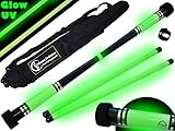 Flames N Games Moonshine Glow Devil Stick Set + Holzstäbe + Reisetasche