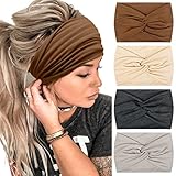 TERSE Haarband Damen Boho Stirnbänder Weiche Haarbänder Breite Stirnband Elastische Kopfband Haarschmuck für Frauen und Mädchen