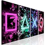 murando - Bilder für Gamers Spielkonsole 160x60 cm Vlies Leinwandbild 4 Teilig Kunstdruck modern Wandbilder XXL Wanddekoration Design Wand Bild schwarz bunt i-A-0164-b-i