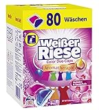 Weißer Riese Duo-Caps Color, Aromatherapie Malaysia Colorwaschmittel 80 Waschladungen, 1600 g