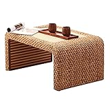 Rattan Couchtisch Garten Im Freien Couchtisch Wicker Terrassenmöbel Gesprächsset Rasen Garten Couchtisch Rattan Korbmöbel Für Garten Garten Garten (Color : Wood Color, Size : 40 * 38 * 30cm)