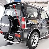 ZFLSGWZ Spoilermaterial Abs Autoheckflügel Mit Farbgrundierung Heckflügel Mit Led-Licht Für Suzuki Jimny Spoiler 2007–2017, Schwarz