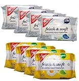 Gut & Günstig 8 Pack (560 Blatt) feuchtes Toilettenpapier 4er Pack Kamille & 4er Pack Sensitiv