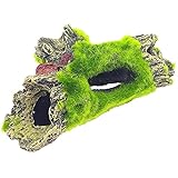 BOSUGE Aquarium-Aquarium-Ornament, Aquarium-Zubehör, Bergblick-Aquarium, Deko-Felsen for Verstecken Kleiner Fische (Color : Green, Size : 16x10x7cm) (Color : Green)