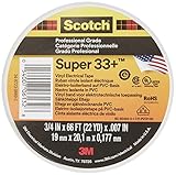 3M 33+ Scotch Super Elektro Isolierband, Vinyl, 19 mm x 20 m