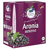 Aronia ORIGINAL 100% Bio Aronia Muttersaft im Monatspack | 3 Liter Direktsaft (30 Tage Saftkur) | Vegan, ohne Konservierungsstoffe, ohne Zuckerzusatz (lt. Gesetz)