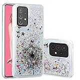 SNCLET für Samsung Galaxy A33 5G Hülle Treibsand Handyschale Flüssig Cover Handyhülle Silikon Glitzer Transparent Schutzhülle Quicksand TPU Bumper Liquid Back Cover für Samsung A33 5G,Löwenzahn