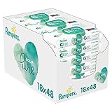 Pampers Aqua Pure Baby Feuchttücher, 864 Tücher (18 x 48) Mit 99% Purem Wasser, Dermatologisch Getestet, Baby Erstausstattung Für Neugeborene