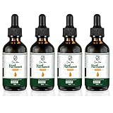 4 er Hanföl (60ML - 1600 Tropfen) | Premium Tropfen | Omega 3-6-9 | Stress Schlaf Konzentration Stimmung & Angst Natürlich und Vegan