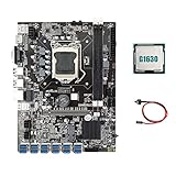 Whisverse B75 ETH Mining Hauptplatine 12 PCIE auf USB Adapter+G1630 CPU+Switch Kabel LGA1155 MSATA DDR3 B75 USB Miner Hauptplatine