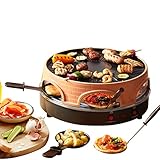 Emerio Pizzaofen, PIZZARETTE das Original, 3 in 1 Pizza-Raclette-Grill, patentiertes Design, für Mini-Pizza, echter Familien-Spaß für 6 Personen, PO-113255.4