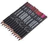 Lippenstift 12 Farben Lipliner Wasserdichtes Lip Liner Set Konturenstifte Set Lippenkonturenstift mit Deckel Langhaltender Lippenstift Matt Lipliner Palette