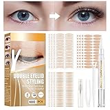 Schlupflider Stripes, Schlupflid-Tape Streifen zum Augenlid-Lifting ohne OP - Eyelid Tape 480PCS - unsichtbar und wasserfest Augenlid-Tape - Augenlid Stripes unsichtbar