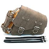 Universal Motorrad Satteltaschen PU Leder Seitliche Werkzeugtaschen für Satteltasche -Braun (Braun Recht)