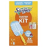 Swiffer Staubmagnet, Staubwedel ideal gegen Staub, Tierhaare & Allergene, Handgriff + 7 Tücher