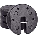 MasterCanopy 4er Set Metall Gewichte Sandsäcke Gewichtstaschen Beingewichte Beschwerer für Pavillon Faltpavillon, Schwarz, 9 KG INSGESAMT