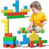 Magnetische Bausteine Würfel 28 Stück große Magnetsteine 34mm 3D Magnete Puzzle zum Training des Gehirns für Kinder