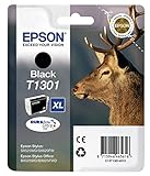 Epson Original T1301 Tinte Hirsch (SX420W BX320FW SX620FW BX/SX525WD BX625FWD BX305FW B42WD BX925FWD BX635FWD BX535WD SX435/440W BX630FW SX235W WF7015 7515 7525 3010 3520 3540) schwarz