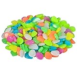 100 Stück Leuchtstein,bunt leuchtsteine,leuchtende steine für garten,aquarium stein,dekoration für wege draußen,decor pflanzen leuchtsteine,leuchtende Steine für garten. (100pcs, Mischfarbe)