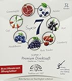 Walthers Super 7 Premium-Direktsaft aus Aronia, Goji, Acai, Cranberry, Granatapfel, Heidelbeersaft, 1er Pack (1 x 3 l Getränkekarton)