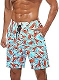 ft FENTENG Herren-Badehose, schnell trocknend, Boardshorts mit Netzfutter, atmungsaktive Passform, Strandshorts, Bademode, Badeanzüge, Stil 10, XX-Large